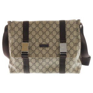 Gucci Bag Shoulder Messenger Beige Brown Supreme GG Bag